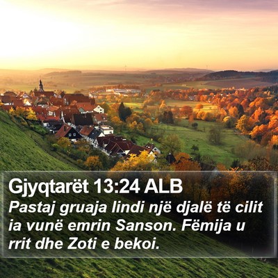 Gjyqtarët 13:24 ALB Bible Verse Image