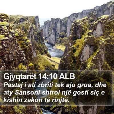 Gjyqtarët 14:10 ALB Bible Verse Image