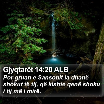 Gjyqtarët 14:20 ALB Bible Verse Image