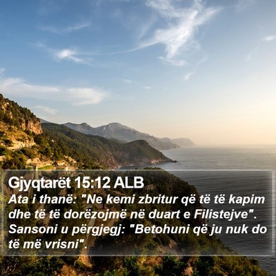 Gjyqtarët 15:12 ALB Bible Verse Image