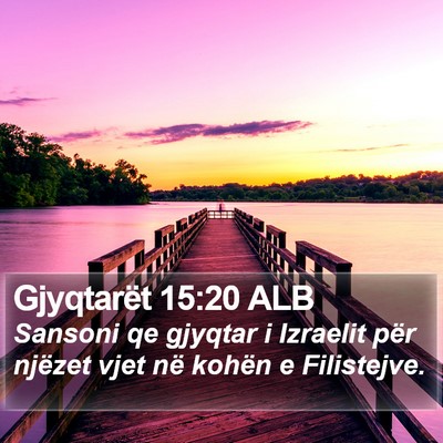 Gjyqtarët 15:20 ALB Bible Verse Image