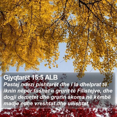 Gjyqtarët 15:5 ALB Bible Verse Image