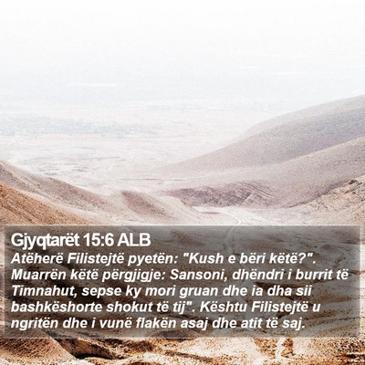 Gjyqtarët 15:6 ALB Bible Verse Image