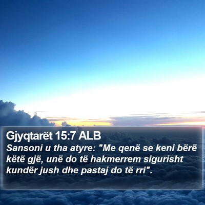 Gjyqtarët 15:7 ALB Bible Verse Image