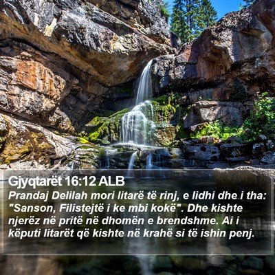 Gjyqtarët 16:12 ALB Bible Verse Image