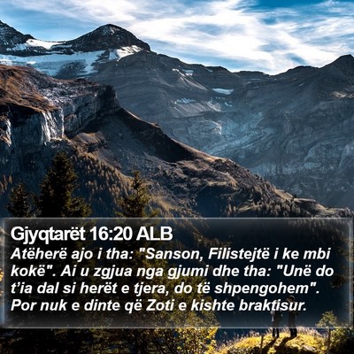 Gjyqtarët 16:20 ALB Bible Verse Image