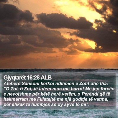 Gjyqtarët 16:28 ALB Bible Verse Image