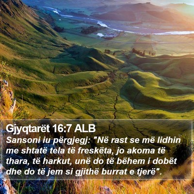 Gjyqtarët 16:7 ALB Bible Verse Image