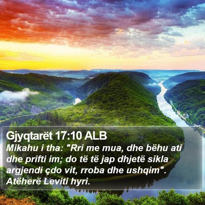 Gjyqtarët 17:10 ALB Bible Verse Image