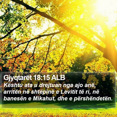 Gjyqtarët 18:15 ALB Bible Verse Image
