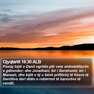 Gjyqtarët 18:30 ALB Bible Verse Image