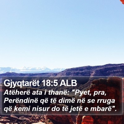 Gjyqtarët 18:5 ALB Bible Verse Image