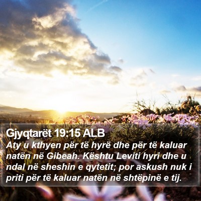 Gjyqtarët 19:15 ALB Bible Verse Image