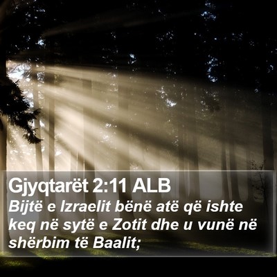 Gjyqtarët 2:11 ALB Bible Verse Image