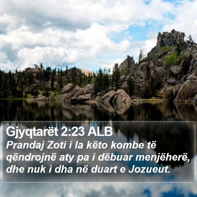 Gjyqtarët 2:23 ALB Bible Verse Image