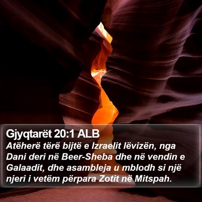 Gjyqtarët 20:1 ALB Bible Verse Image