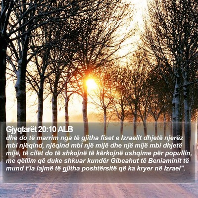 Gjyqtarët 20:10 ALB Bible Verse Image
