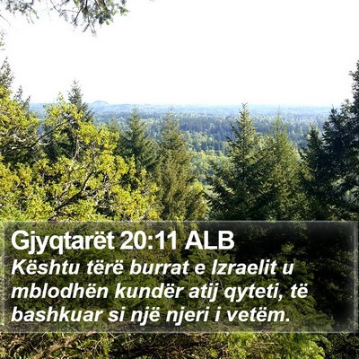 Gjyqtarët 20:11 ALB Bible Verse Image