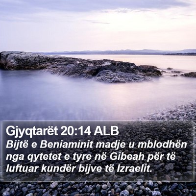 Gjyqtarët 20:14 ALB Bible Verse Image