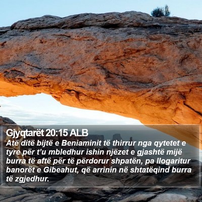 Gjyqtarët 20:15 ALB Bible Verse Image