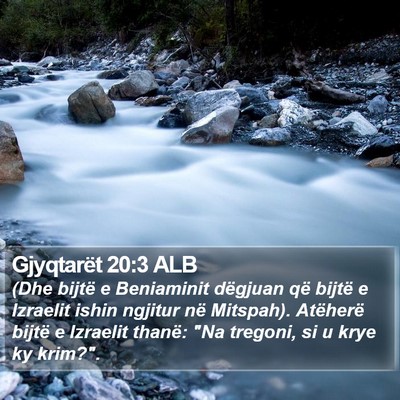 Gjyqtarët 20:3 ALB Bible Verse Image