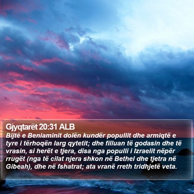 Gjyqtarët 20:31 ALB Bible Verse Image