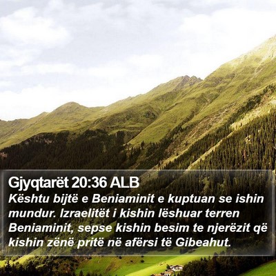 Gjyqtarët 20:36 ALB Bible Verse Image