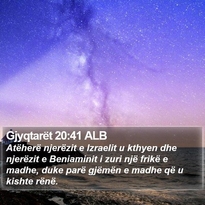 Gjyqtarët 20:41 ALB Bible Verse Image