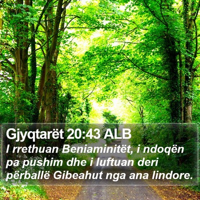 Gjyqtarët 20:43 ALB Bible Verse Image