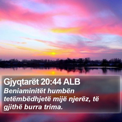 Gjyqtarët 20:44 ALB Bible Verse Image