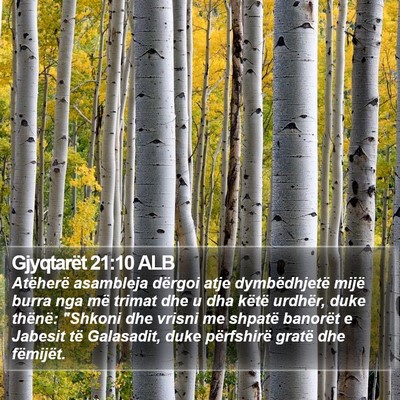 Gjyqtarët 21:10 ALB Bible Verse Image