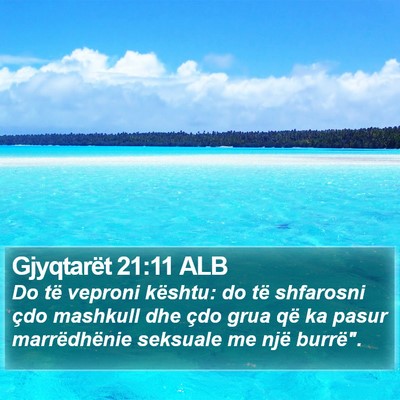 Gjyqtarët 21:11 ALB Bible Verse Image