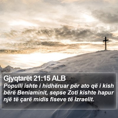 Gjyqtarët 21:15 ALB Bible Verse Image