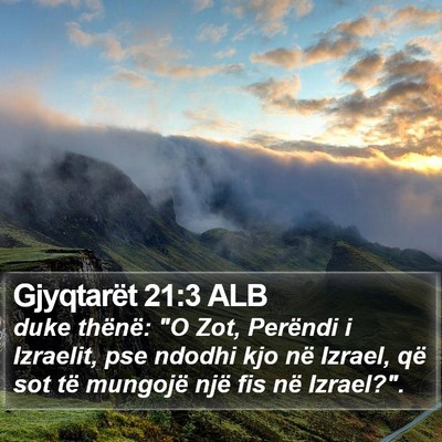 Gjyqtarët 21:3 ALB Bible Verse Image