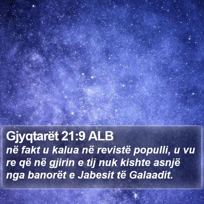 Gjyqtarët 21:9 ALB Bible Verse Image
