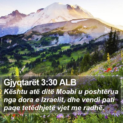 Gjyqtarët 3:30 ALB Bible Verse Image