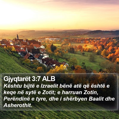 Gjyqtarët 3:7 ALB Bible Verse Image