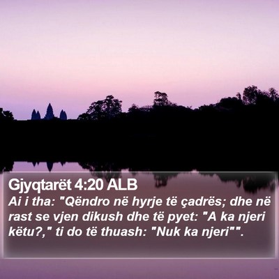 Gjyqtarët 4:20 ALB Bible Verse Image