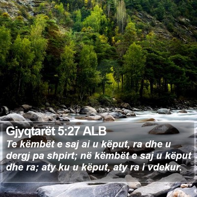 Gjyqtarët 5:27 ALB Bible Verse Image