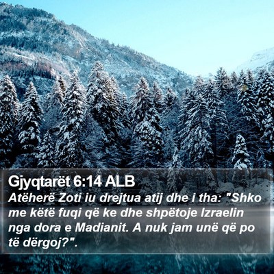Gjyqtarët 6:14 ALB Bible Verse Image