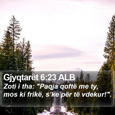 Gjyqtarët 6:23 ALB Bible Verse Image