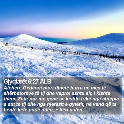 Gjyqtarët 6:27 ALB Bible Verse Image