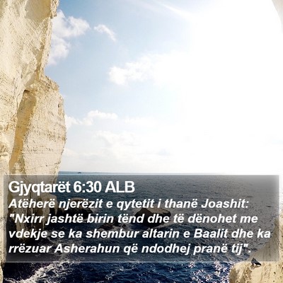 Gjyqtarët 6:30 ALB Bible Verse Image