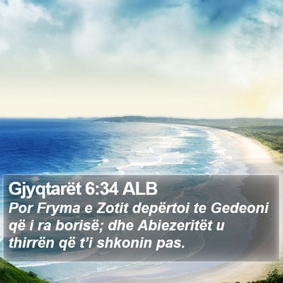 Gjyqtarët 6:34 ALB Bible Verse Image