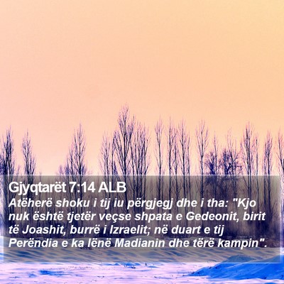 Gjyqtarët 7:14 ALB Bible Verse Image