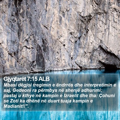 Gjyqtarët 7:15 ALB Bible Verse Image
