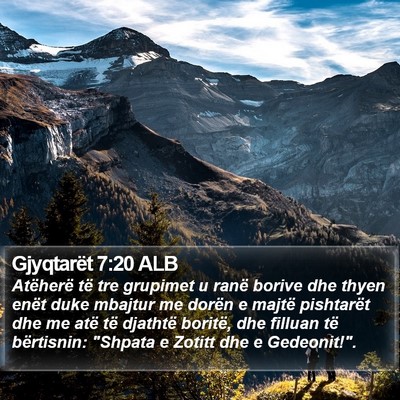 Gjyqtarët 7:20 ALB Bible Verse Image