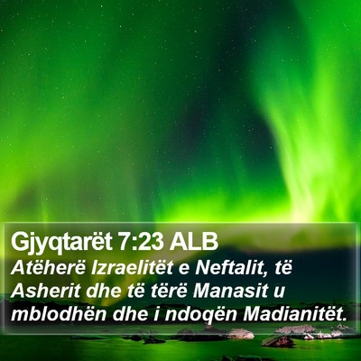 Gjyqtarët 7:23 ALB Bible Verse Image