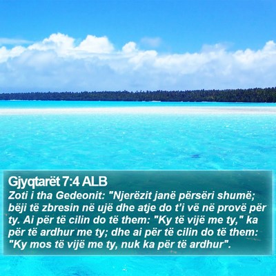 Gjyqtarët 7:4 ALB Bible Verse Image