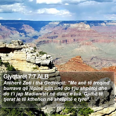 Gjyqtarët 7:7 ALB Bible Verse Image